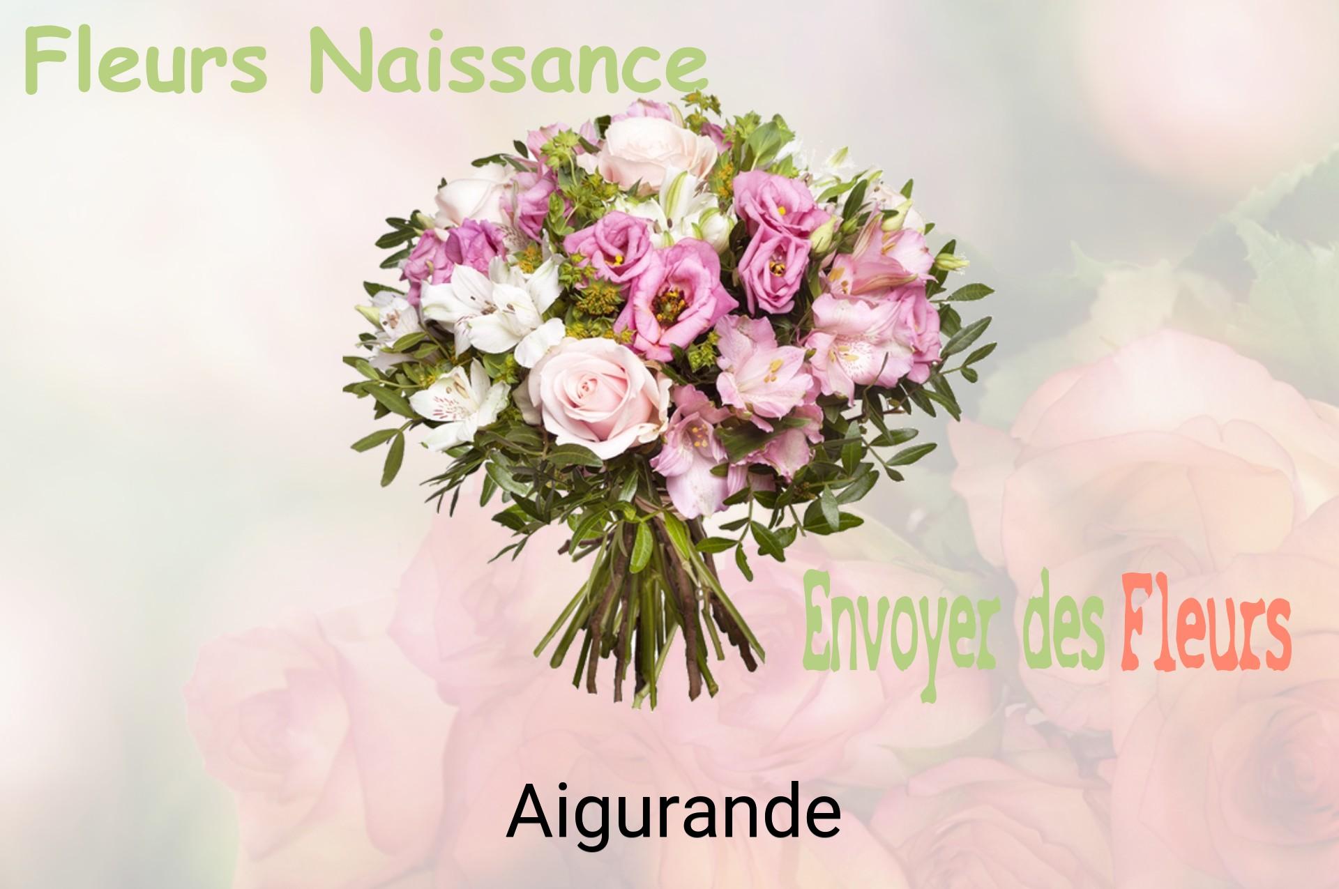 Bouquet de fleurs de naissance livré à Aigurande